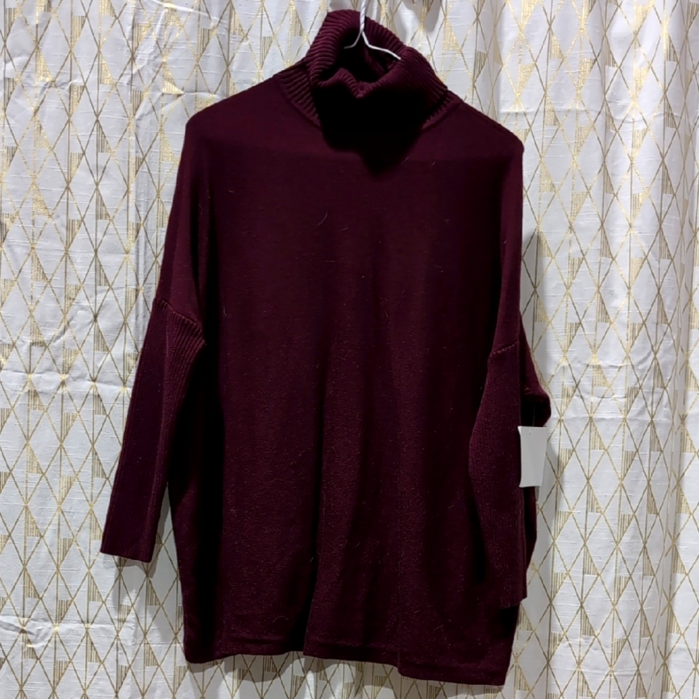 Burgundy Turtleneck Sweater
